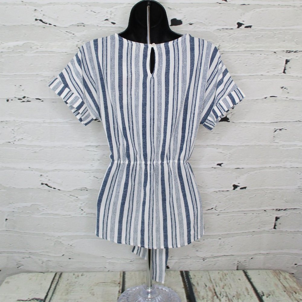 Monteau Vertical Stripe Blouse - Picture 3 of 6